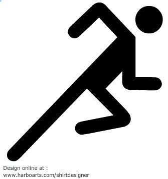 Black Man Running Logo - Free Stick Man Running, Download Free Clip Art, Free Clip Art
