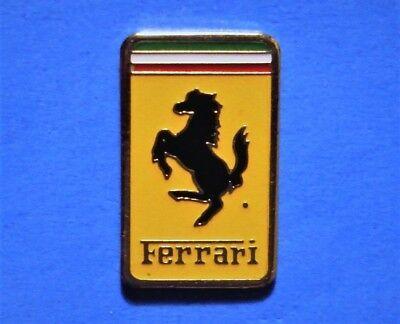 Black and Yellow Horse Logo - FERRARI - BLACK Horse & Yellow Logo - Car Emblem - Vintage Lapel Pin ...