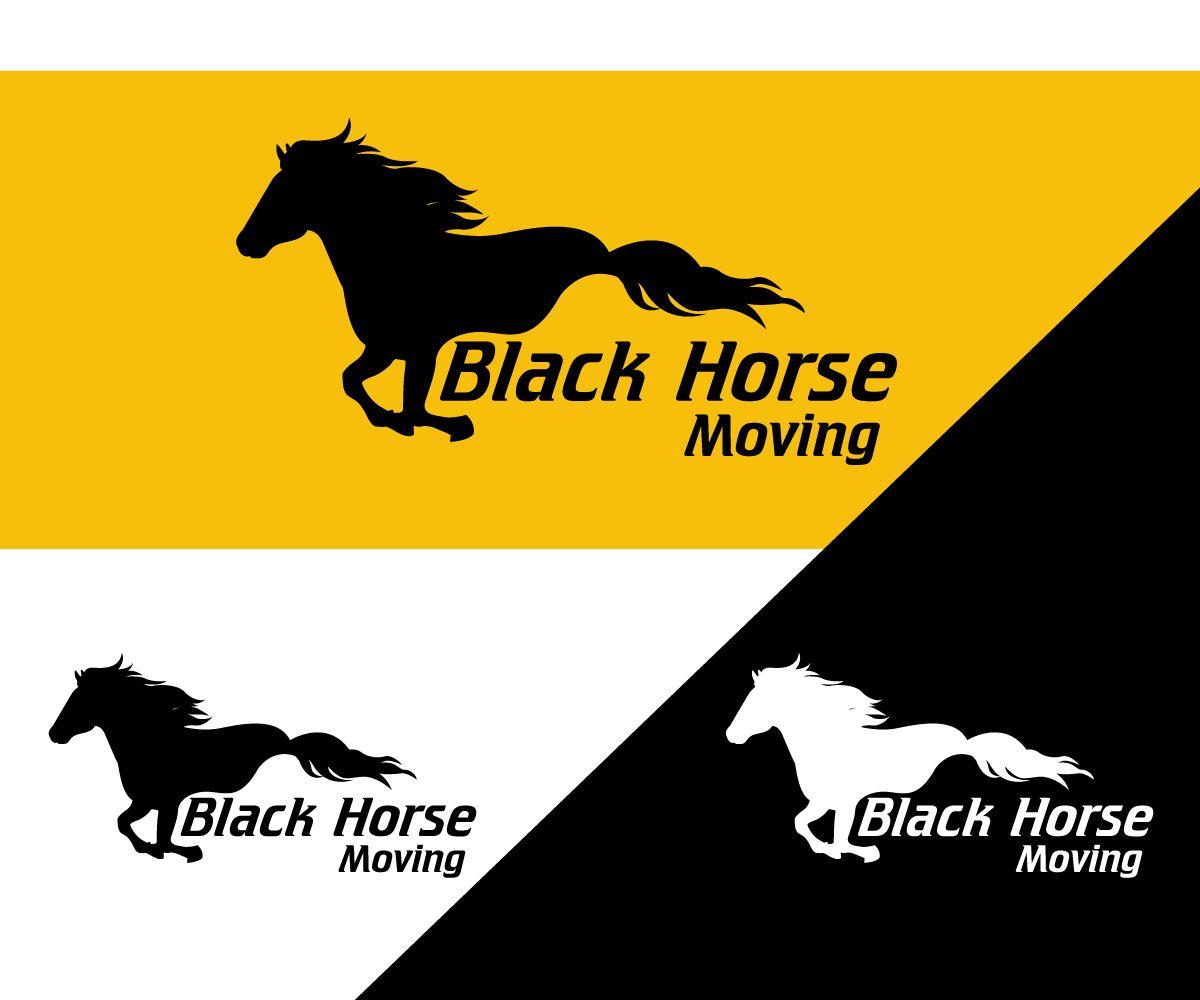 Black and Yellow Horse Logo - Logo Design for Black Horse Moving by Sukanta 3. Design