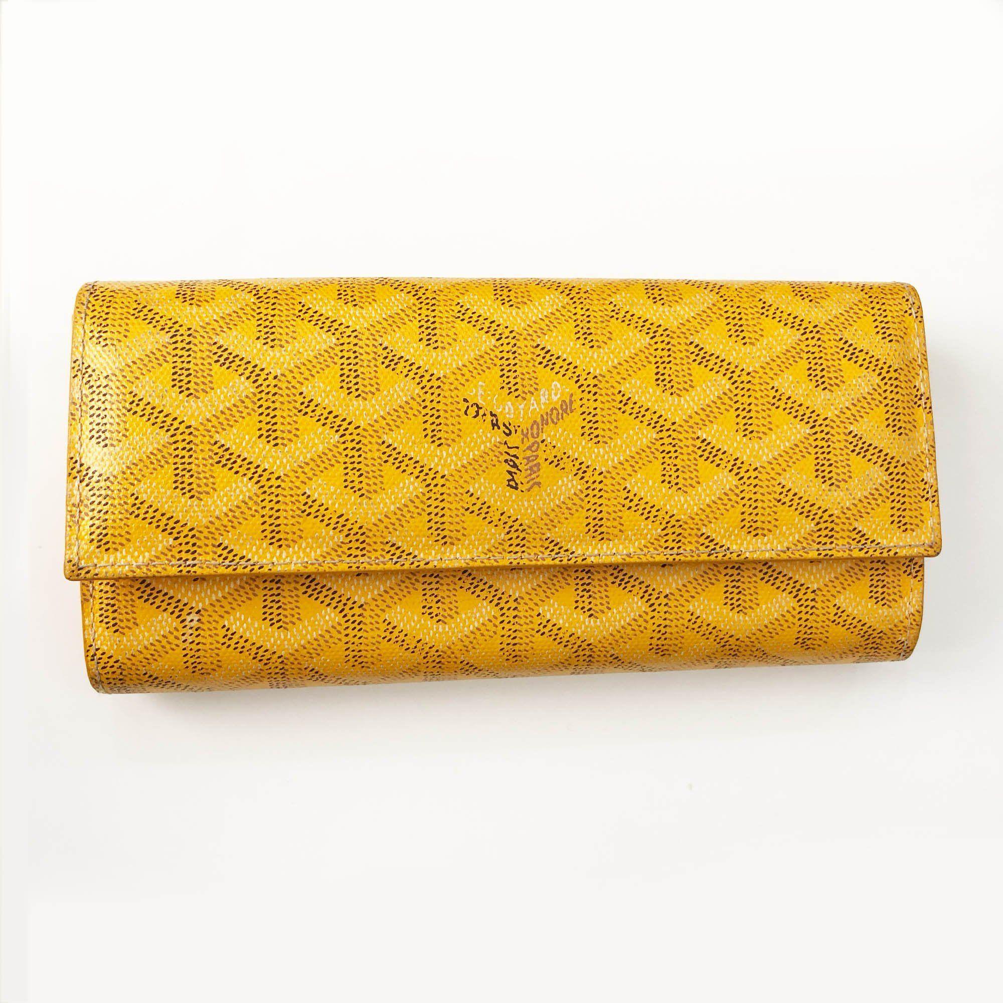Yellow Goyard Logo - Goyard Long Yellow Wallet – Garderobe