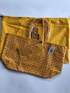 Yellow Goyard Logo - BNIB GOYARD ST LOUIS PM Handbag Yellow | eBay