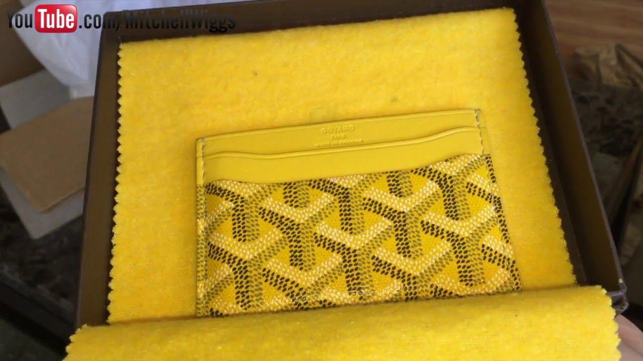 Yellow Goyard Logo - Goyard Unboxing - Card Holder & Senat Pouch Clutch - Bergdorf ...