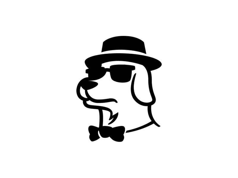 White Dog Logo - SOLD) Classy Dog