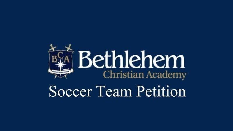 BCA Christian Logo - Petition · BCA Soccer Team · Change.org