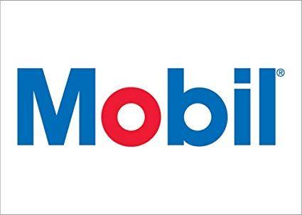 Mobil Oil Logo - Amazon.com : NEOPlex Mobil Gas Oil Logo with Words Traditional Flag ...