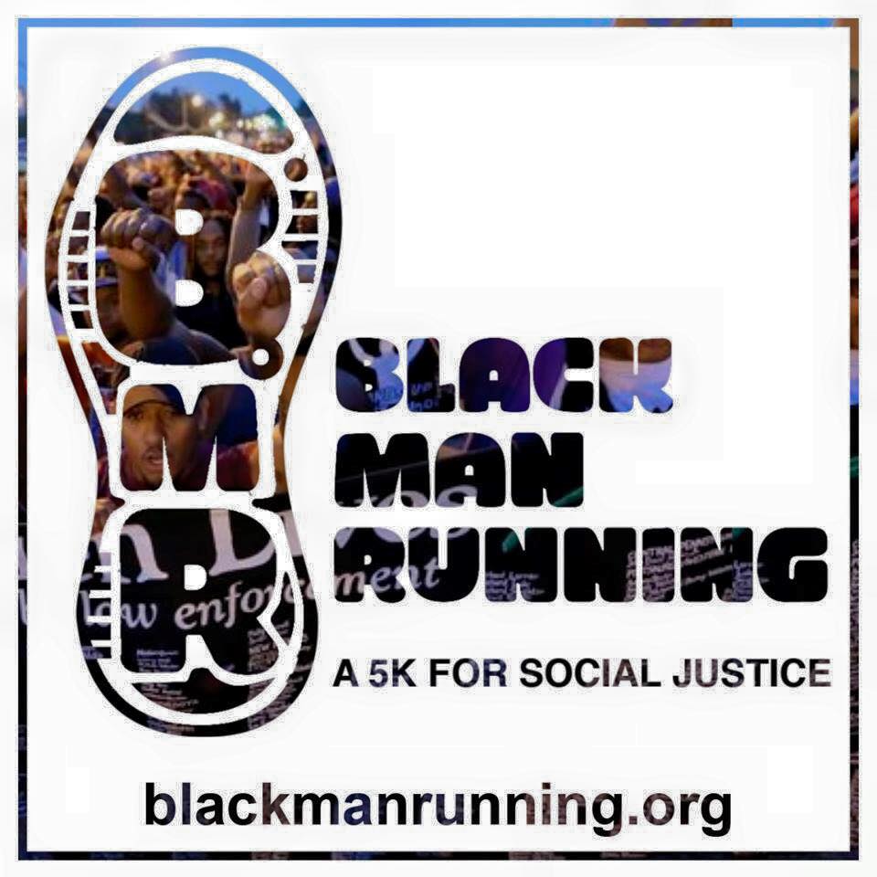 Black Man Running Logo - Black Man Running