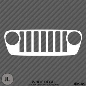 Jeep Wrangler Grill Logo - 2018 Jeep Wrangler JL Grille Decal Sticker - Choose Color/Size | eBay