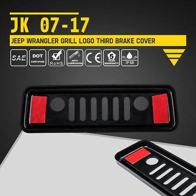 Jeep Wrangler Grill Logo - GRILL LOGO THIRD Brake Cover High Brake Light Protector for Jeep ...