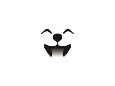 White Dog Logo - Cute dog smiling happy logo design symbol by Alex Tass, logo ...