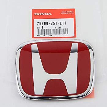 Red Honda Logo - FRONT LOGO JDM RED Honda Emblem 123mmX100mm: Automotive