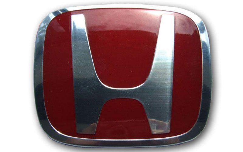 Red Honda Logo - HONDA CIVIC RED FRONT BADGE – CarbonCulture