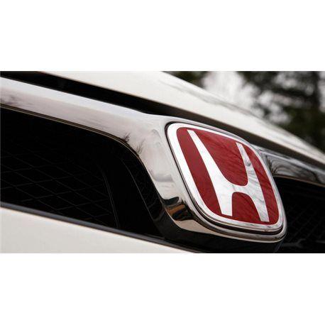 Red Honda Logo - MOST HONDA GENUINE TYPE R Front & Rear H Red Chrome Logo Emblem Made