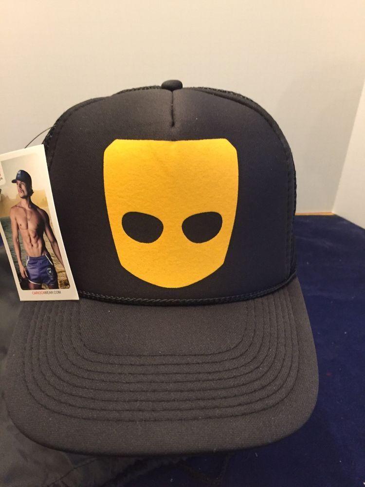 Gindr Logo - Grindr Ball Cap Gay Hat Men's One Size Black Yellow Logo Snapback ...