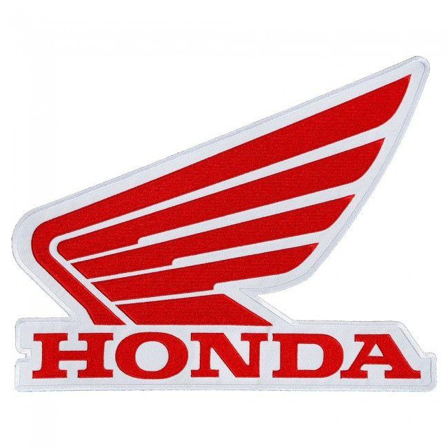 White Picture of Red Wing Logo - Honda Powersports Red & White Embroidered Wing Logo Patch | Honda ...