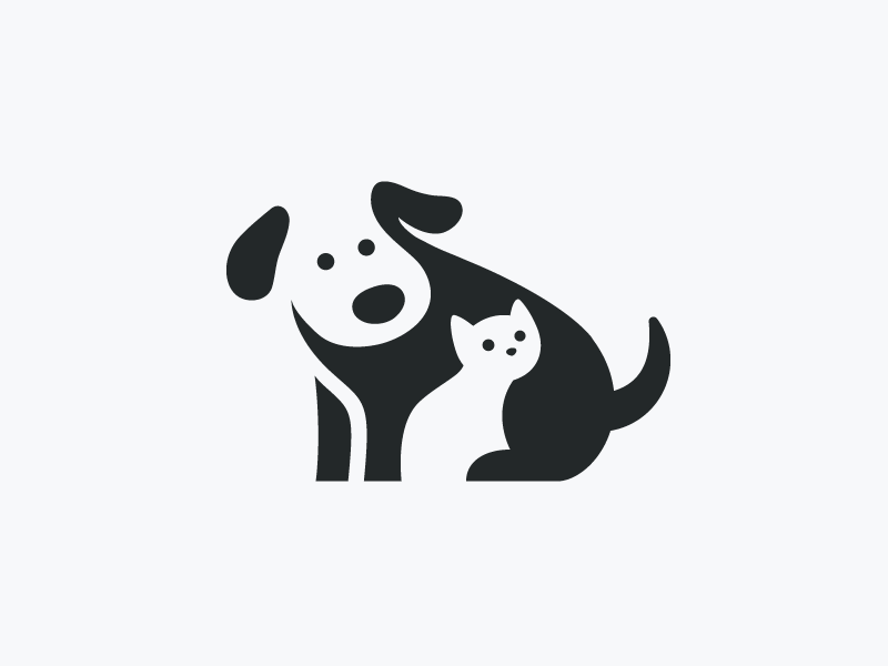 black and white dog and cat pictures