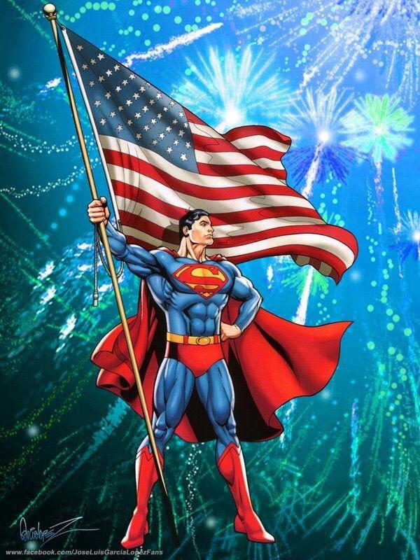 4th of July Superman Logo - Happy 4th July. Comics. Superman, Superhero and DC Comics