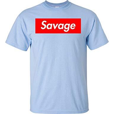 Savage Friends Logo - Amazon.com: Savage Red Box Logo T Shirt Jersey Party Friends Light ...