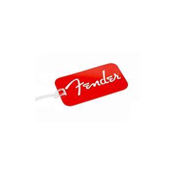 Red White Twist Logo - Fender Guitars Genuine Red White Spaghetti Logo Luggage Tag: Amazon ...