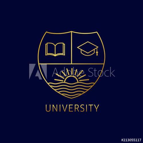 Open Square Logo - University education logo design with open book, square academic cap ...