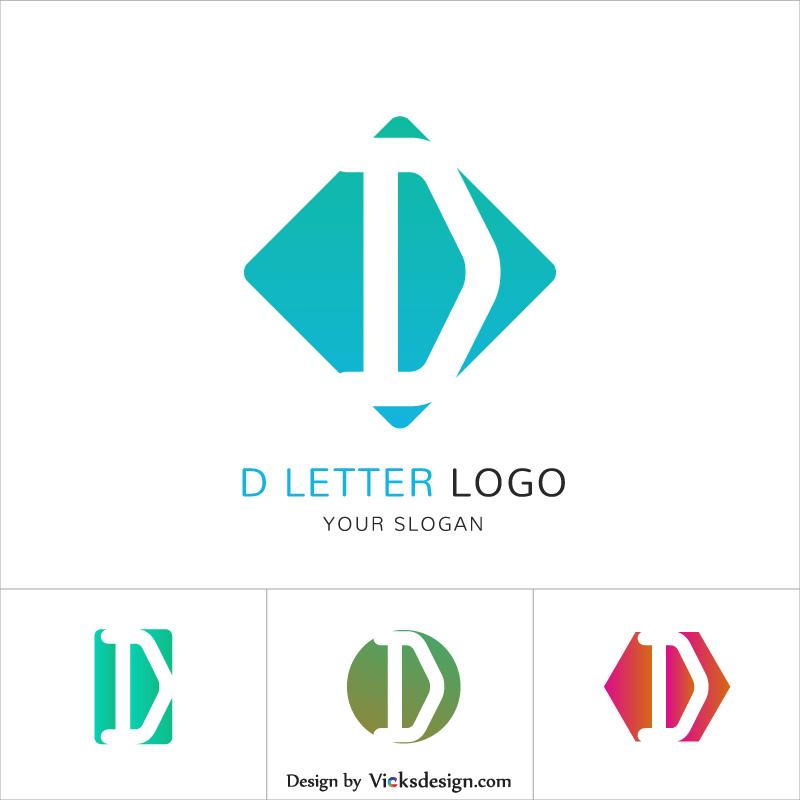 Round Square Logo - D letter logo, round, square, rectangle, circle, hexagon shape logo ...