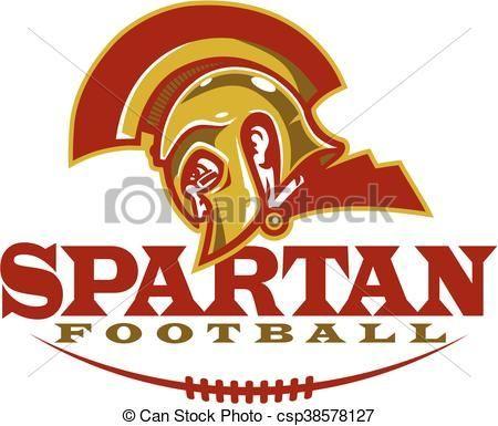 Spartan Football Logo - Vector - spartan football - stock illustration, royalty free ...