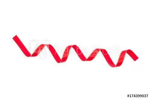 Red White Twist Logo - Beautiful red ribbon twist spiral isolated on white background ...