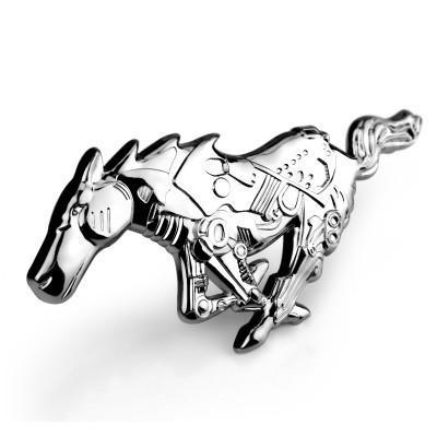 Auto Horse Logo - Running Horse Logo for Ford Mustang [Silver, Metal, Sticker ...