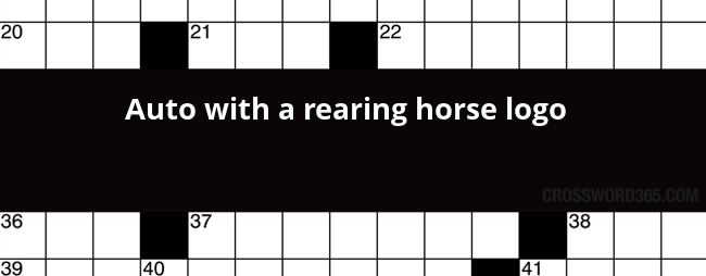 Auto Horse Logo - Auto with a rearing horse logo crossword clue