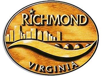 Richmond VA Logo - American Vinyl Oval Richmond Virginia City Seal Sticker