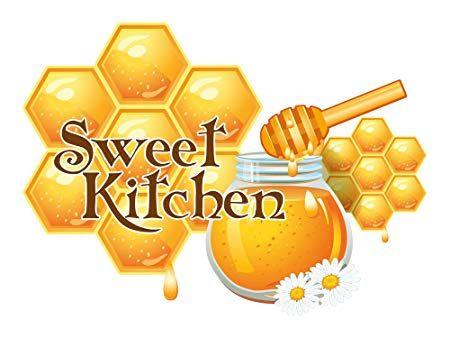 Honey Flower Logo - Graz Design Wall Sticker Kitchen Sweet Kitchen Honey Flower, 69 x 50