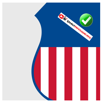 White Stripe with Red Shield Logo - Red white blue Logos