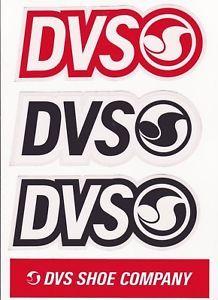 DVS Logo - Details about DVS SHOES STICKER LOT ~ FOUR 4x LARGE LOGO STICKERS ~ Red  White Black NEW