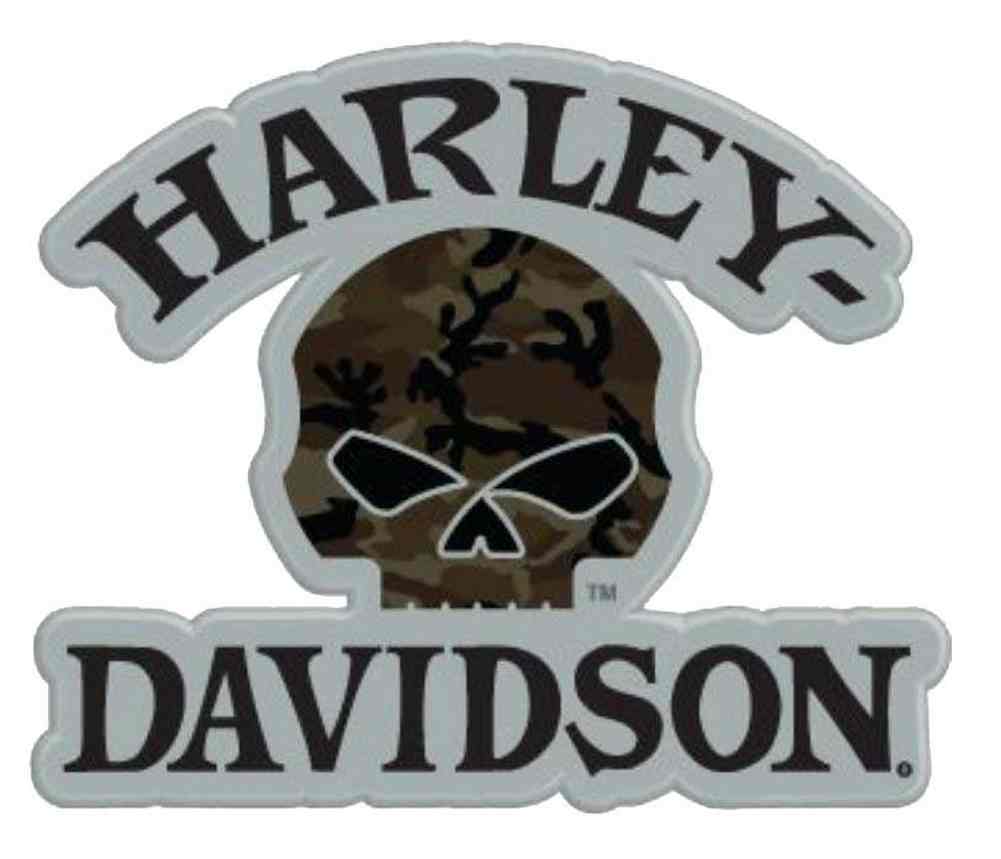 Camo Harley Davidson Logo - Harley-Davidson® Camouflage Willie G Skull Logo Pin, 1.5 x 1.25 inch ...