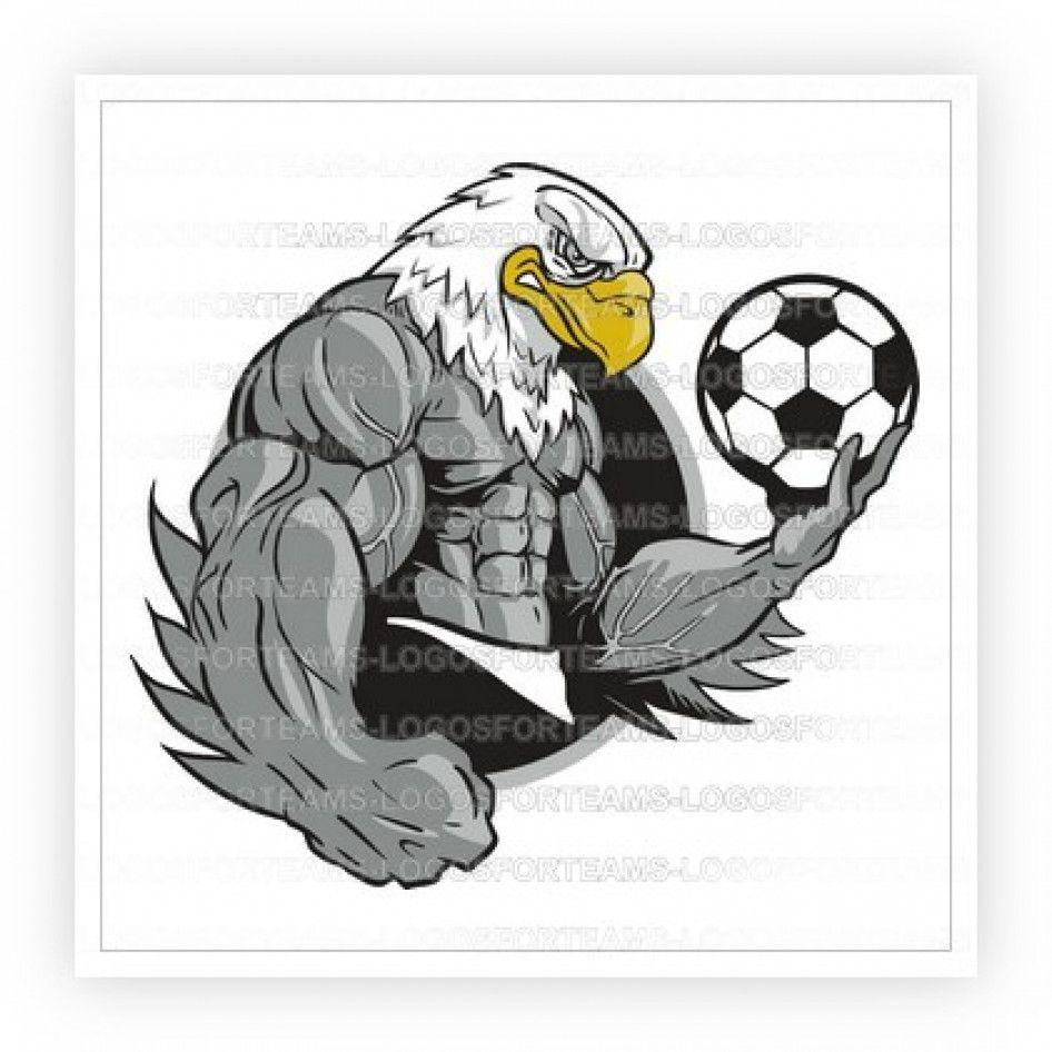 Eagle Soccer Logo - Mascot Logo Part of An Eagle Holding A Soccer Ball