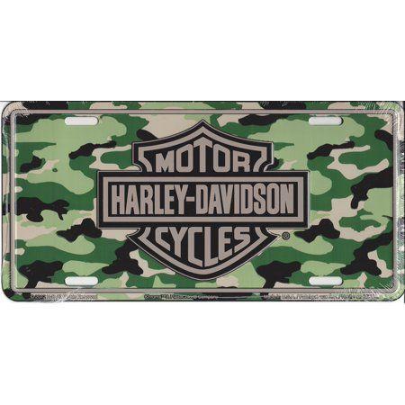 Camo Harley Davidson Logo - Harley-Davidson Camouflage Logo License Plate - Walmart.com