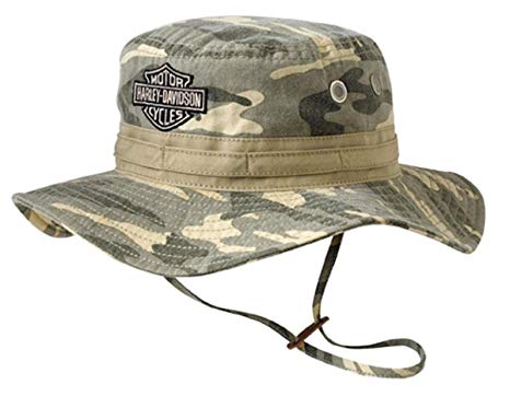 Camo Harley Davidson Logo - Harley-Davidson Mens Camouflage Bucket Hat HD-429 at Amazon Men's ...