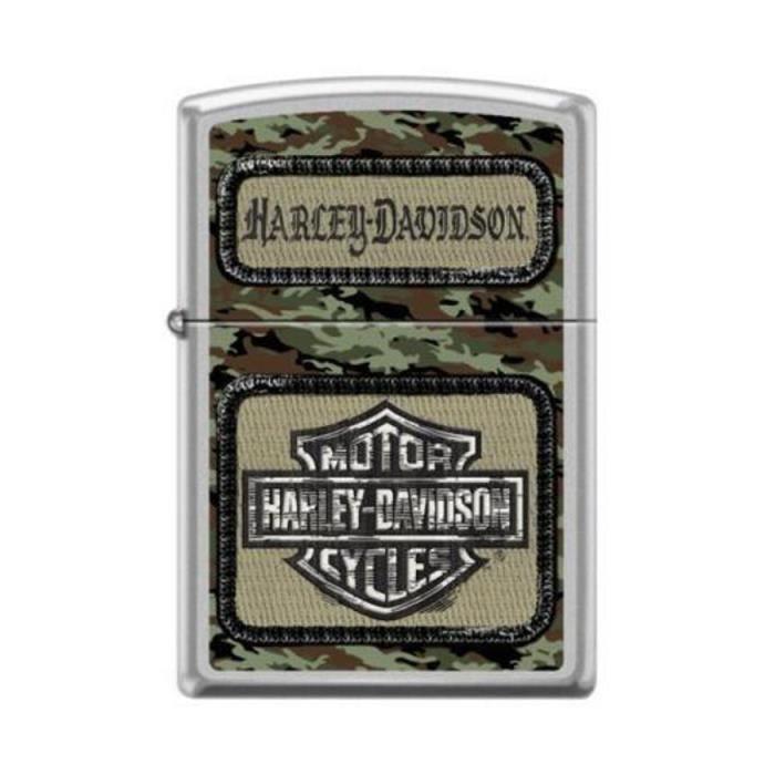 Camo Harley Davidson Logo - Briquet essence Zippo Harley-Davidson logo Bar & Shield sur ...