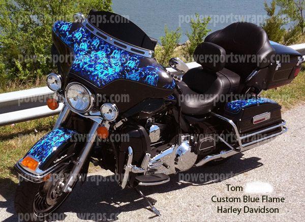 Camo Harley Davidson Logo - Harley-Davidson Bagger Blue Flame vinyl wrap, Ultra Classic ...