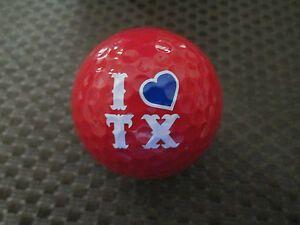 Red Ball Logo - LOGO GOLF BALL-TEXAS.....I LOVE TEXAS...RED BALL.......NEW!!!! | eBay