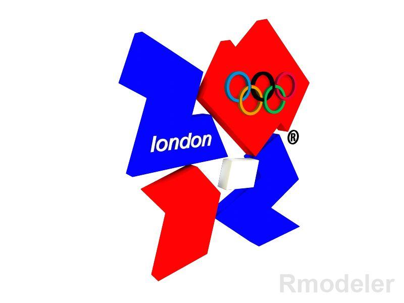 MB Games Logo - London Games Olimpic 2012 3d Logo 3D Model
