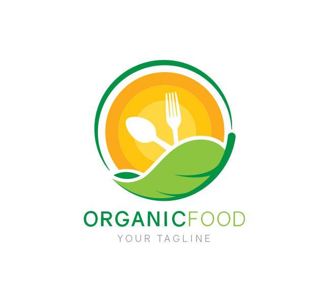 Green and Yellow Food Logo - Organic Food Logo & Business Card Template - The Design Love