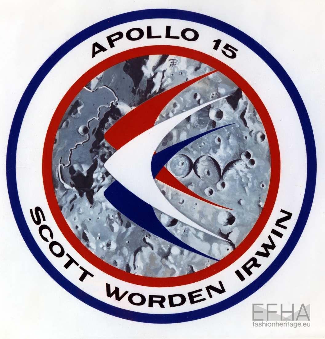 Use of NASA Logo - Marchese Emilio Pucci con il logo Apollo 15 per la Nasa. Emilio