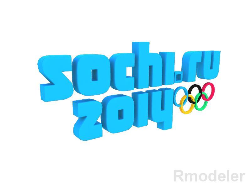 MB Games Logo - Olympic Games Sochi 2014 3d Logo 3D Model