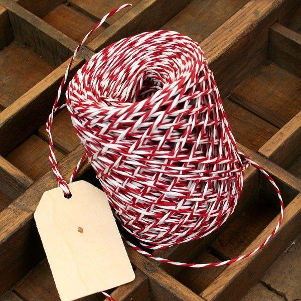 Red White Twist Logo - Red & White Twist Paper String