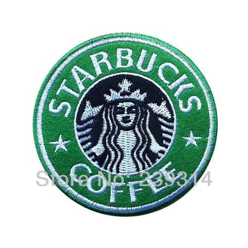 Famous Coffee Logo - Famous Coffee Shop Logo Embroidered Patch Stickers, Leisure life