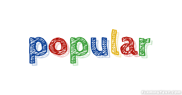 Popular Word Logo - popular Logo. Free Logo Design Tool from Flaming Text