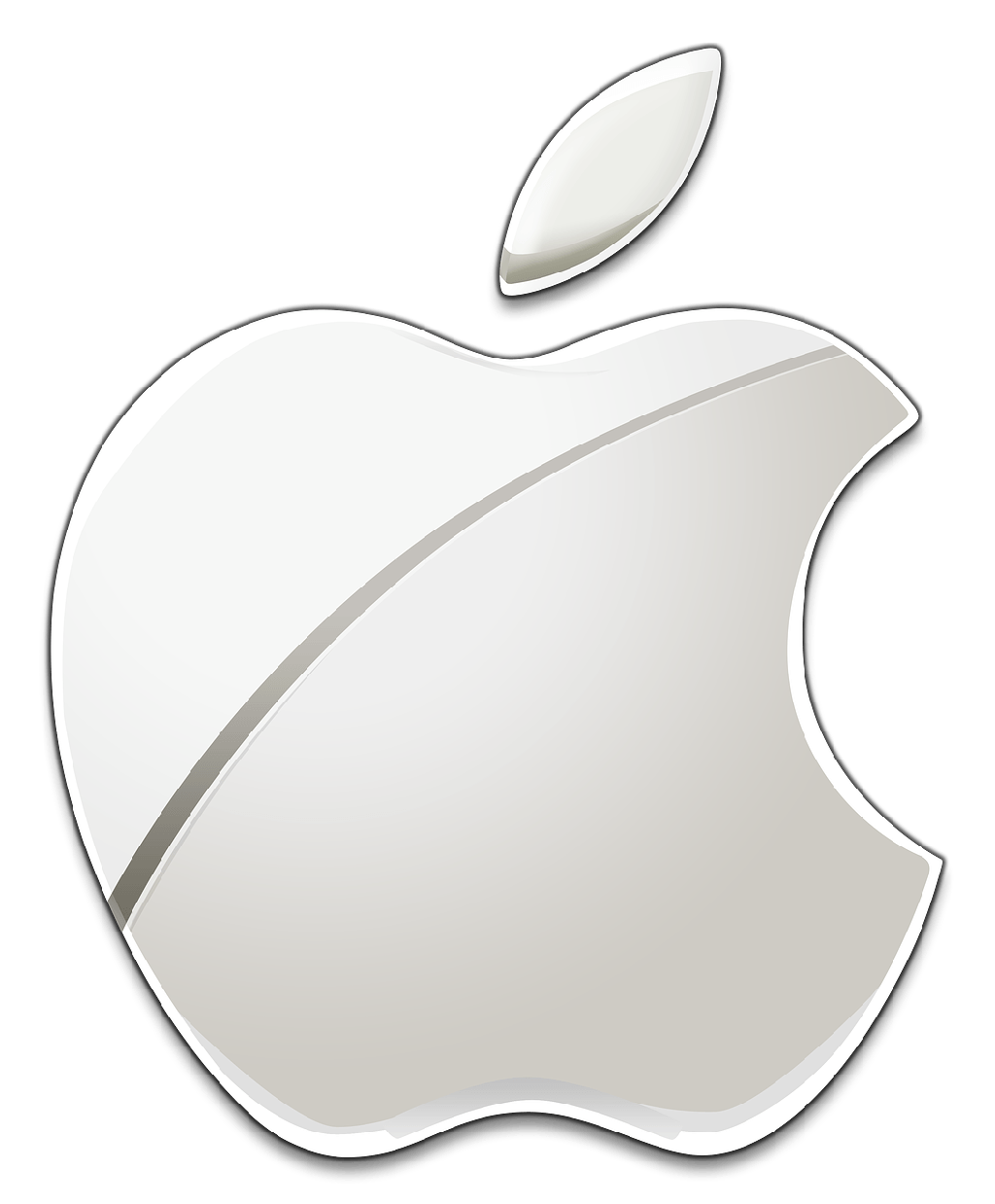 White Transparent Apple Logo Logodix