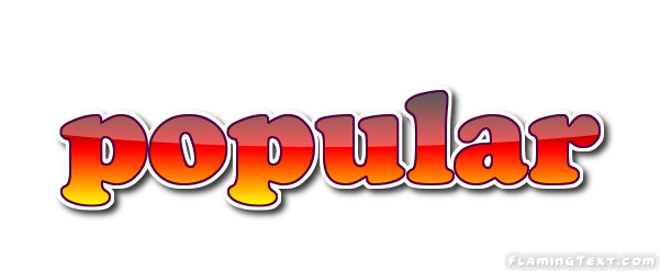Popular Word Logo - popular Logo | Free Logo Design Tool from Flaming Text