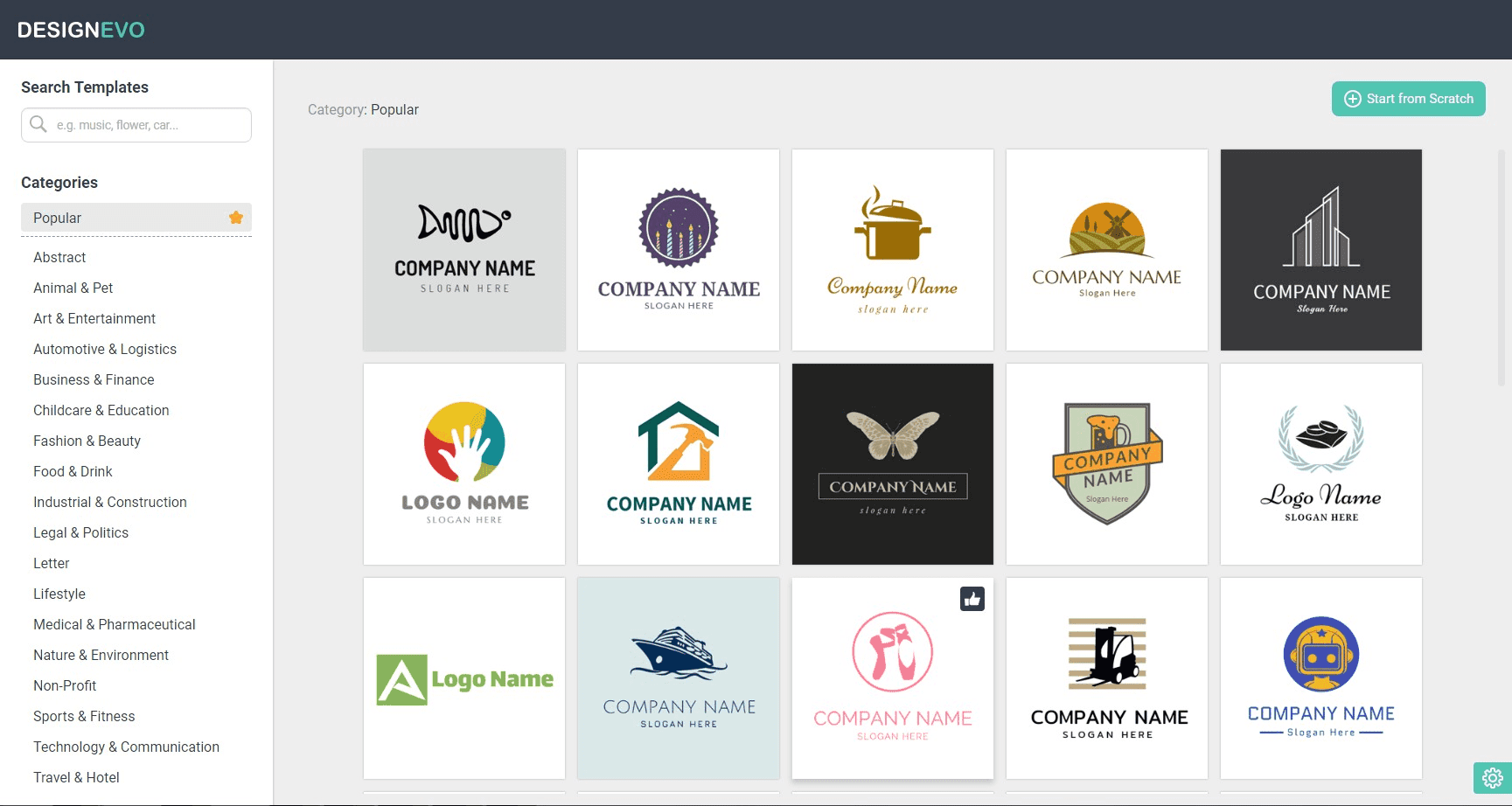 Popular Word Logo - Make Professional Logos Online with DesignEvo Logo Maker