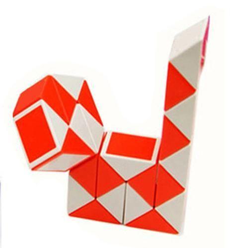 Red White Twist Logo - 24pcs Magic Twist Ruler Puzzle Educational Toy Red and White. Souq